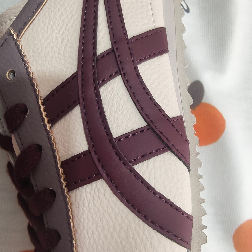 Onitsuka Tiger by Asics Women’s Pink and Burgundy Serrano Sneaker - Picture 10 of 11